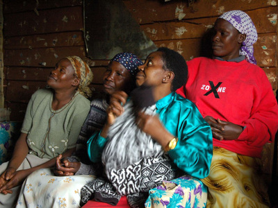 women in kenya have a microfinance business meeting