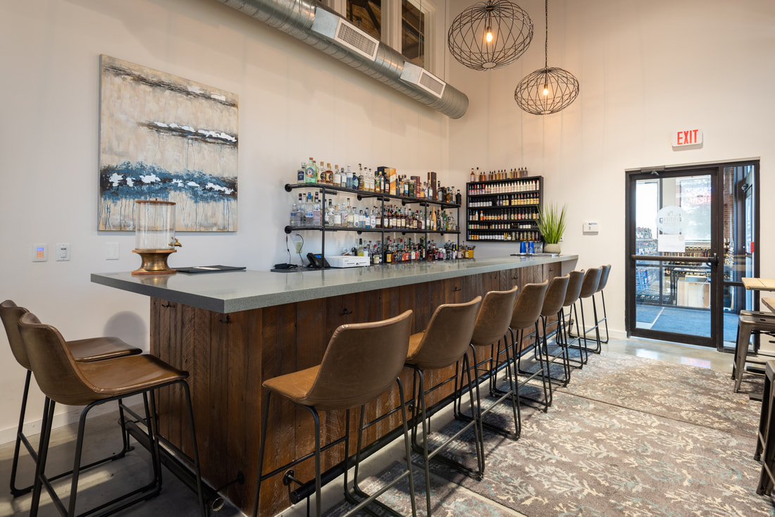The tasting room at Bow Street Beverage