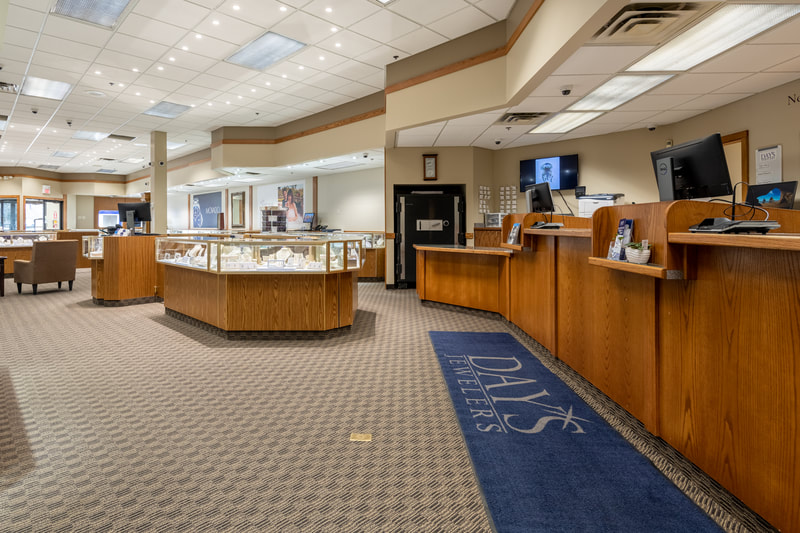 customer service desk at Day's Jewelers in Bangor , Maine